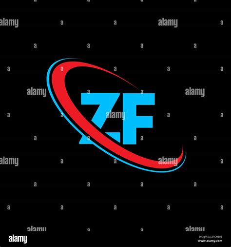 Zf Z F Letter Logo Design Initial Letter Zf Linked Circle Uppercase