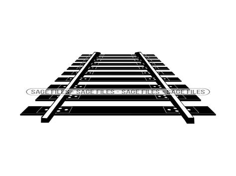 Rail Tracks Svg Railway Track Svg Railroad Svg Train Svg Rail