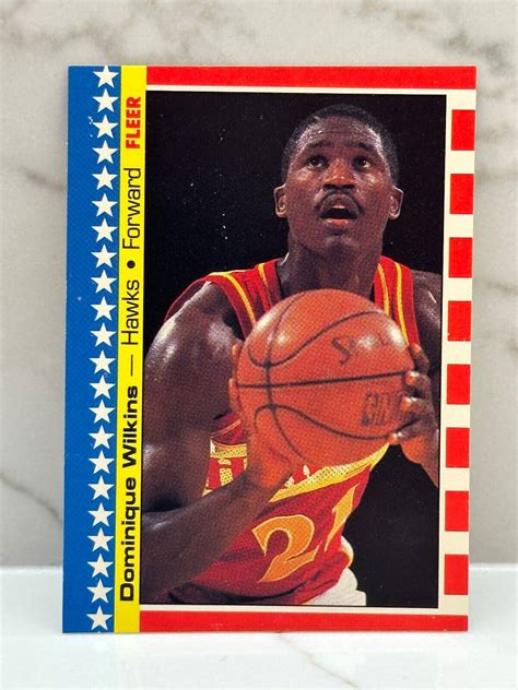 1987 88 Fleer Dominique Wilkins Sticker 7 Of 11 Near Mint HOF EBay