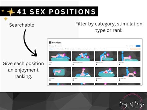 Sex Position Card Couples Notion Template Love Life Planner Sex Game