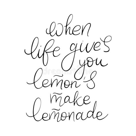 Lemon And Quote Isolated On White Background When Life Gives You