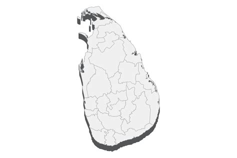 Ilustración de mapa 3d de sri lanka 12037452 PNG