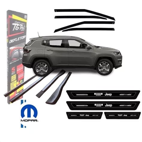 Kit Calha Friso Lateral Mopar Soleira Porta Jeep Compass Frete Gr Tis