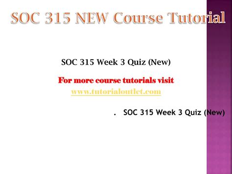 Ppt Soc Course Tutorial Tutorialoutlet Powerpoint Presentation