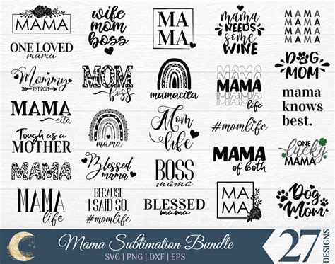 Mama Bundle Svg Mom Svg Mom Life Quote Svg Mom Cut Files Etsy