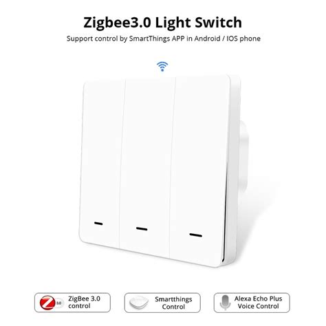 Zemismart Zigbee Botton Switch Smart Light Switch No Neutral Physical