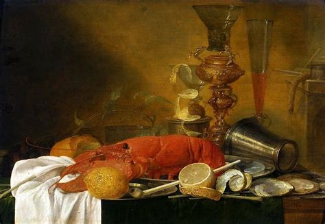 Jan Davidsz De Heem Still Life With A Lobster  Corps Du Christ Venise Louvre