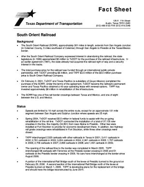 Fillable Online Ftp Txdot Texas Department Of Transportation Fact Sheet