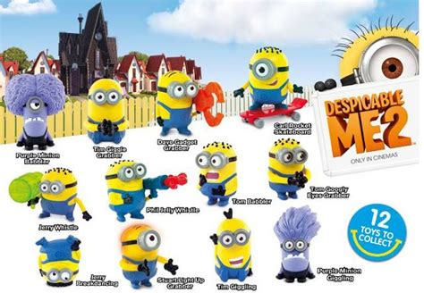 Despicable Me Minion Names Chart Happy Meal 2013 Despicable Me 2