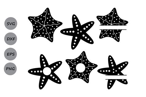 Starfish Svg Starfish Monogram Svg Star Fish Svg Cut Files Starfish