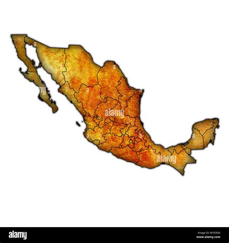 Estados De M Xico En El Mapa Con Las Divisiones Administrativas Y