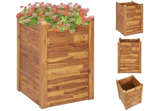 Garten Hochbeet 60 X 60 X 84 Cm Massivholz Akazie Eur 17390 Picclick De