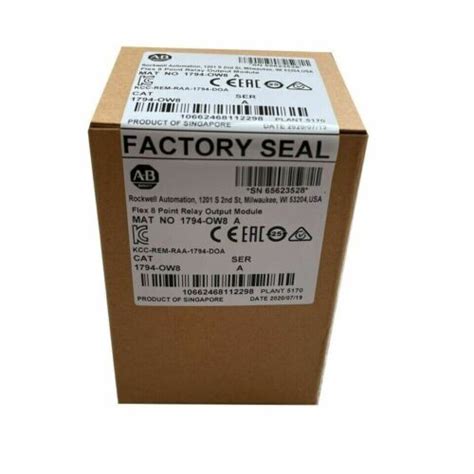 New Factory Sealed AB 1794 OW8 Ser A Flex 8 Point Relay Output Module