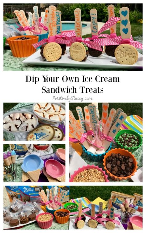 Dip Your Own Ice Cream Sandwich Treats Positively Stacey