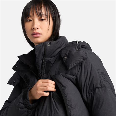 Parka larga acolchada de plumón reciclado Howker para mujer en negro