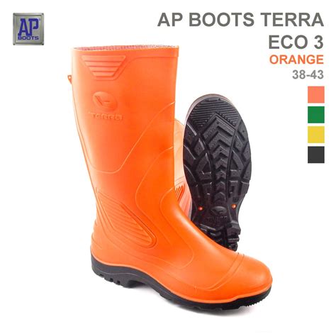 Jual Ap Boots Terra Eco Orange Sepatu Boot Pvc Indonesia Shopee