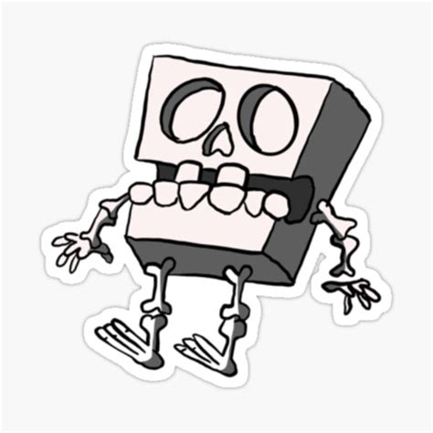 Spongebob Skeleton Sticker For Sale By Ksteinbacher Redbubble