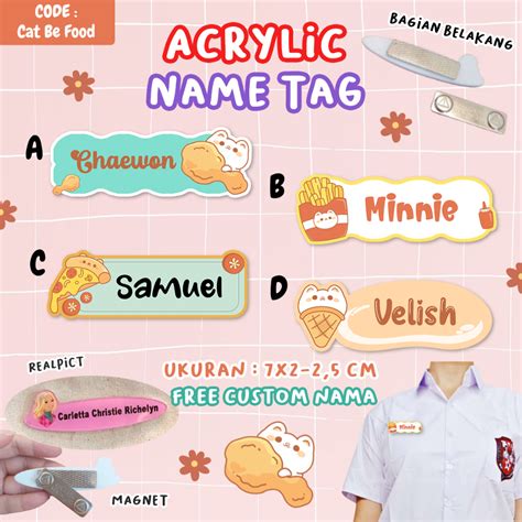 Jual PAPAN NAMA NAME TAG NAME TAG AKRILIK NAME TAG MAGNET GIANT