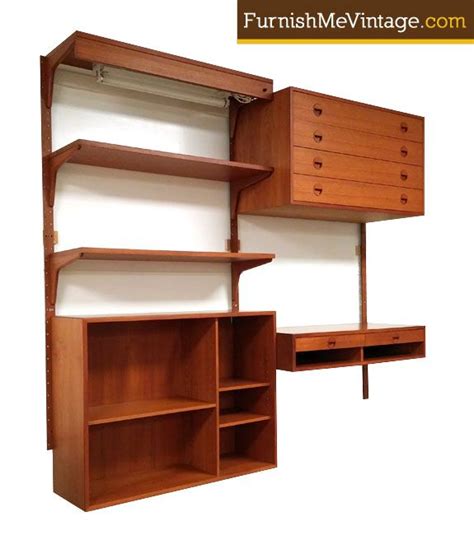 Hansen And Guldborg Vintage Danish Teak Wall Unit Danish Modern