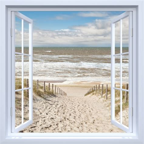 Fototapete Fenster Strand