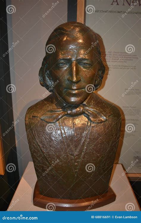 Statue of Brigam Young stock image. Image of center, smith - 68816691