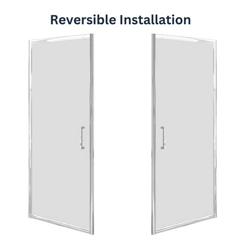 Chrome 6mm Glass Square Hinged Shower Enclosure With Shower Tray 800mm