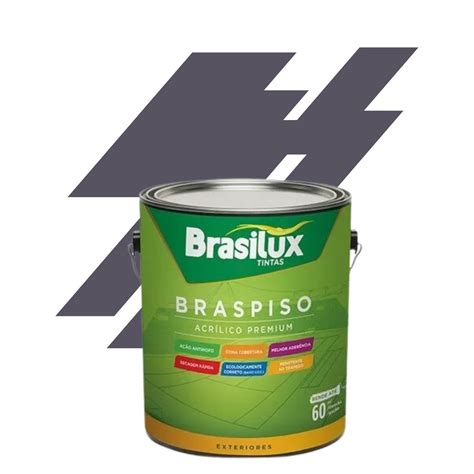 Brasilux Braspiso Tinta Premium Para Piso Acetinada Cinza Escuro