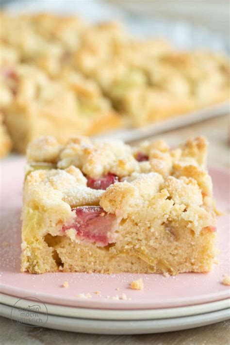 Rhabarberkuchen Mit Streusel Backen Macht Gl Cklich