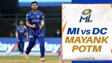 Mayank Markande Player Of The Match Mumbai Indians Mumbai Indians