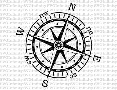 Compass Svg Compass Dxf Compass Png Compass Clipart Compass Silhouette Compass Svg Files