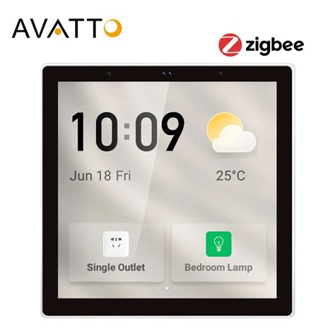 AVATTO Interruptor táctil Tuya ZigBee 3 0 de 4 pulgadas Control