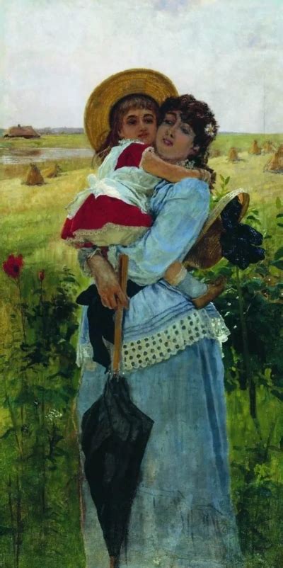 Retrato De La Esposa Del Artista Con Su Hijo George Konstantin