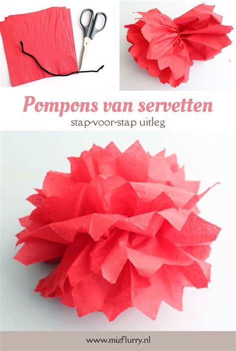 Diy Grote Papieren Pompons Van Servetten Maken Artofit