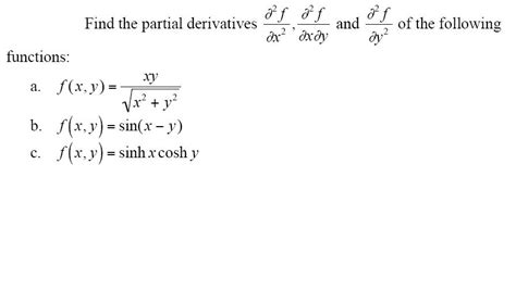 Solved Find The Partial Derivatives Partial2 F Partialx2