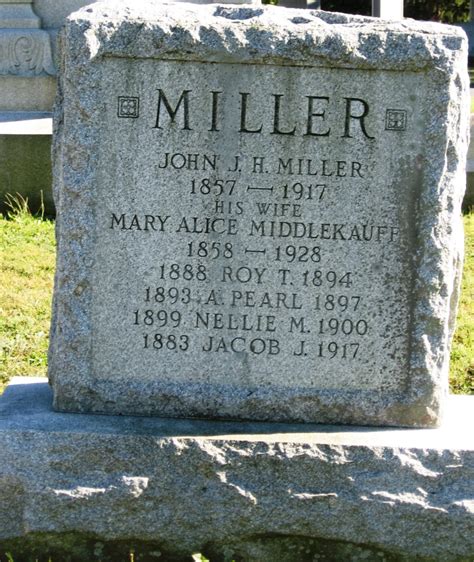 Mary Alice Middlekauff Miller 1858 1928 Find A Grave Memorial