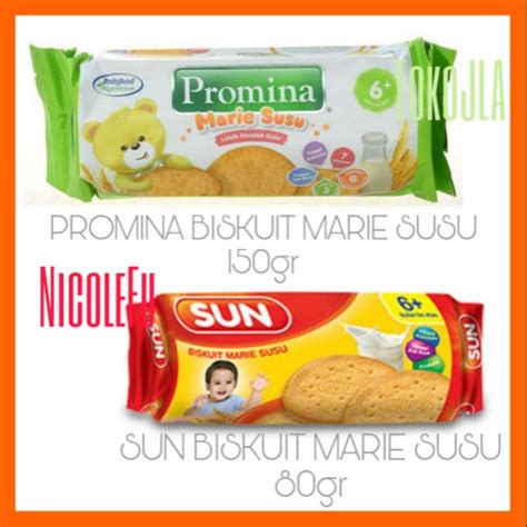 Jual PROMINA Biskuit Marie Susu 150gr SUN Biskuit Marie Keju Susu