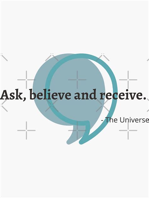 Ask Believe And Receive Law Of Attraction Sticker By Ronvivero