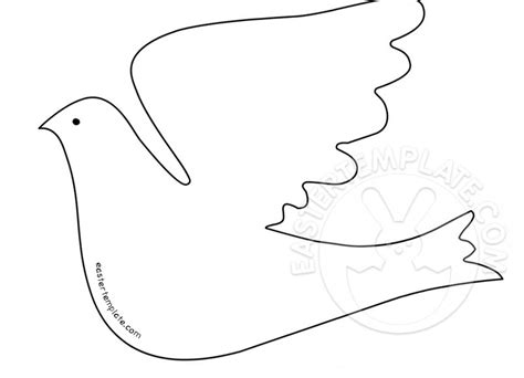 Dove Cutout Shape Easter Template