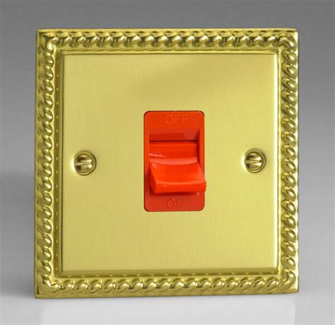 45a Dp Switch Sq Georgian Brass Varilight Xg45s