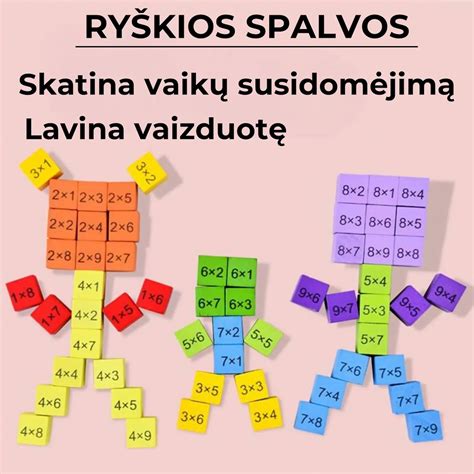 Edukacinis Medinis žaidimas Daugybos Lentelė Pardu