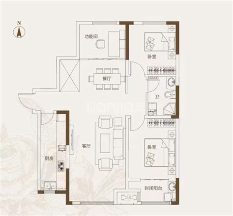 【河岸首府青岛河岸首府楼盘】零居室户型图4室2厅2卫建面 164m²房型图 青岛贝壳新房