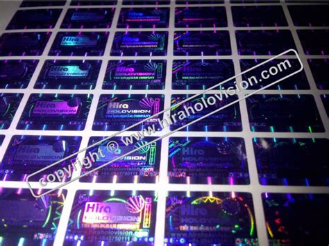 PVC Silver Hologram Stickers Custom Hologram Stickers Packaging Type