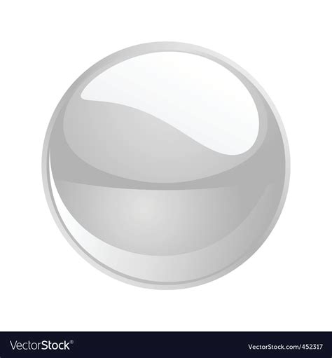 Shiny Sphere 02 White Royalty Free Vector Image