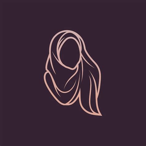 Design De Logotipo De Beleza Hijab Vetor Modelo De Logotipo De Moda