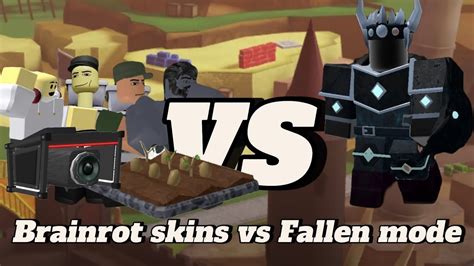 Brainrot Skins Only Support Vs Fallen Mode Tds Gameplay Youtube