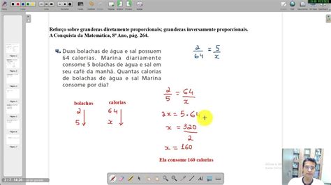 Matemática Aula 5 8º Ano 01 11 A 06 11 Grandezas Diretamente