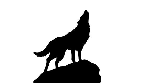 Howling Wolf Head Silhouette