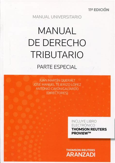 Manual De Derecho Tributario Parte Especial Juan Mart N Queralt