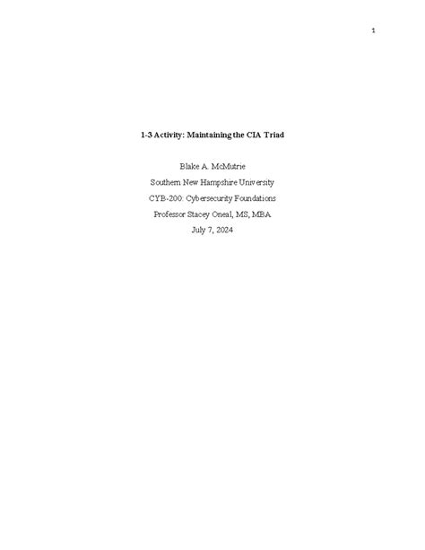 1 3 Activity Maintaining The Cia Triad Cyb200 1 1 3 Activity