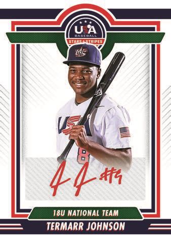 2021 Panini Stars Stripes USA Baseball Checklist Set Info Box